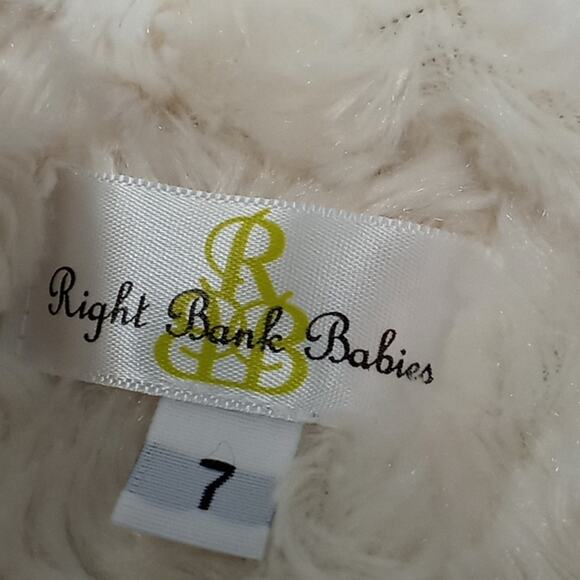 Right Bank Babies Girls Faux Fur/ Fleece Reversible Crop Vest Size 7 - Picture 8 of 12